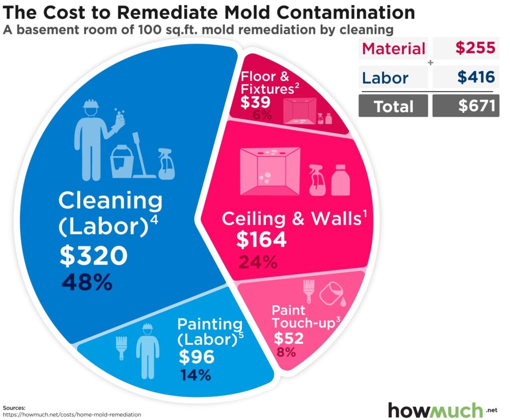 Average cost of mould remediation Brisbane